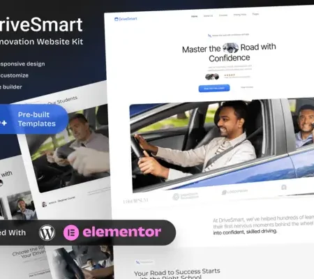 DriveSmart – Driving School Website Elementor Template Kit
