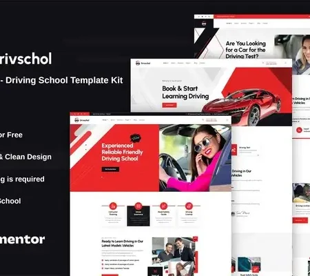 Drivschol – Driving School Elementor Template Kit