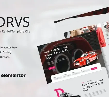 DRVS – Car Rental Elementor Template Kit