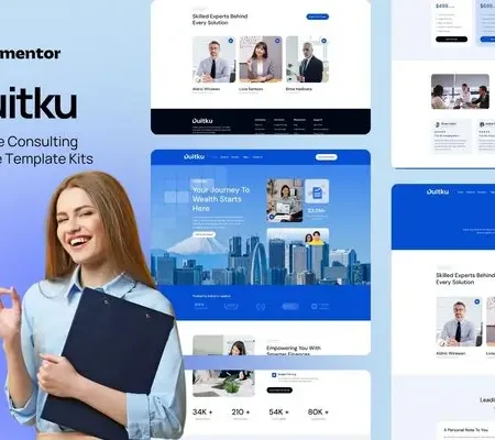 Duitku – Finance Consulting Service Elementor Template Kit