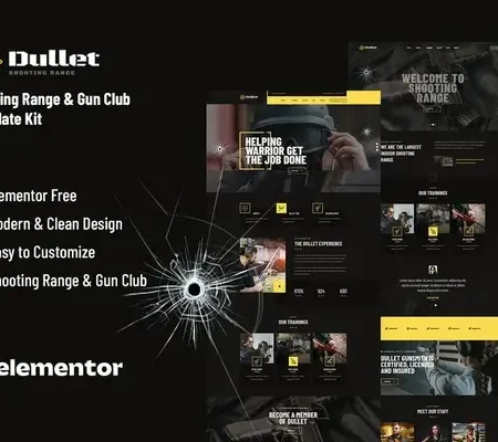 Dullet – Shooting Range & Gun Club Elementor Template Kit
