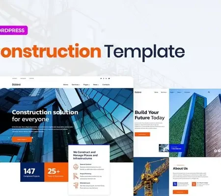 Dustro – Construction Company Elementor Template Kit