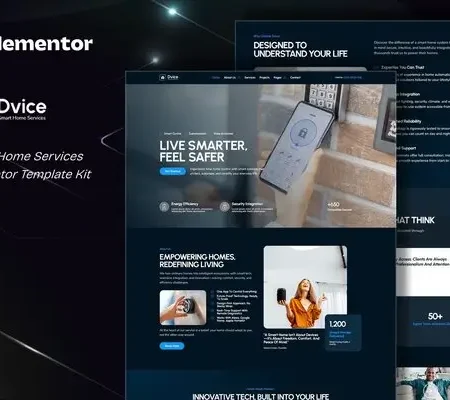 Dvice – Smart Home Services Elementor Template Kit