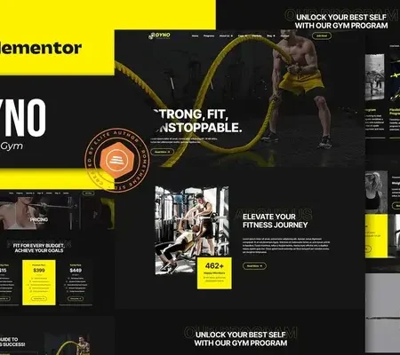 Dyno – Fitness Gym Elementor Pro Template Kit