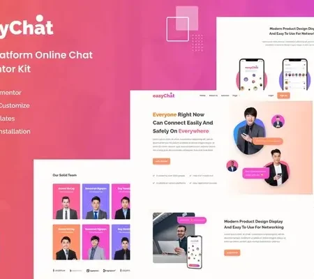 EasyChat – Online App Startup Elementor Template Kit