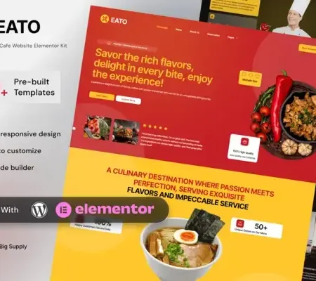 Eato – Restaurant & Cafe Elementor Template Kit