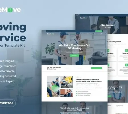 EazeMove – Moving Service Elementor Template Kit