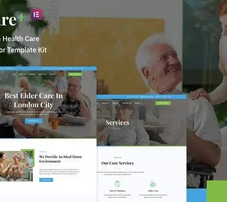 eCare – Elderly & Health Care Elementor Template Kit