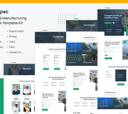 Ecopec | Solar & Renewable Energy Elementor Template Kit