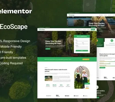 EcoScape – Gardening & Landscape Elementor Pro Template Kit