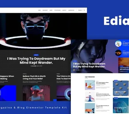 Edia – Blog & Magazine Elementor Template Kit