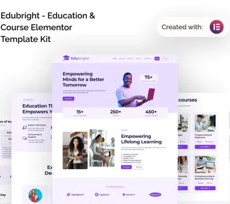 Edubright – Online Course & Education Elementor Template Kit