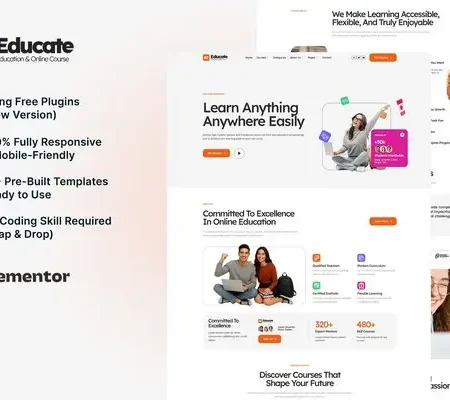 Educate – eLearning & Course Elementor Template Kit