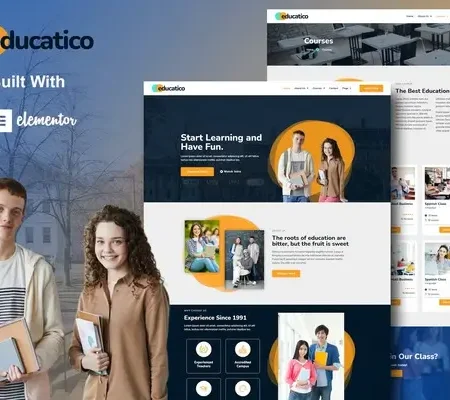Educatico – Education School & Online Courses Elementor Template Kit