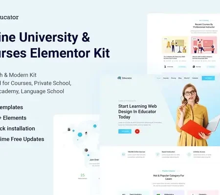 Educator – Online University & Courses Elementor Template Kit