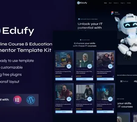 Edufy – IT Online Course & Education Elementor Template Kit