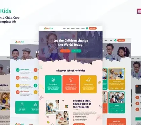 Edukids – Kindergarten & Child Care Elementor Template Kit