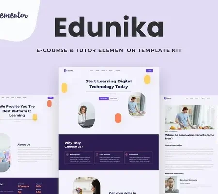 Edunika – Online Education Elementor Template Kit