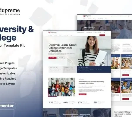Edupreme – University & College Elementor Template Kit