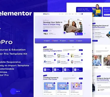 Edupro – Online Course & Education Elementor Pro Template Kit