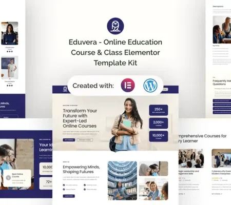Eduvera – Online Education Course & Class Elementor Template Kit