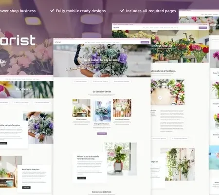 eFlorist – Flower Boutique & Decoration Elementor Template Kit