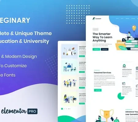 Eginary – Online Education Elementor Template Kit