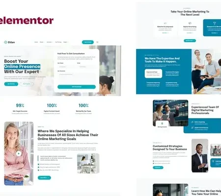 Eklan – Digital Marketing Agency Elementor Template Kit