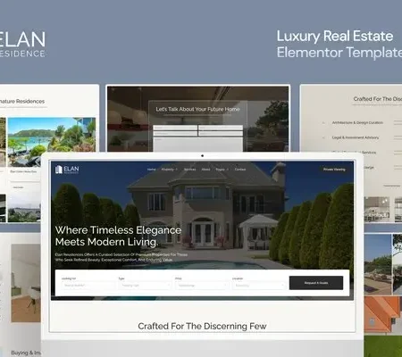Elan – Luxury Real Estate Elementor Template Kit