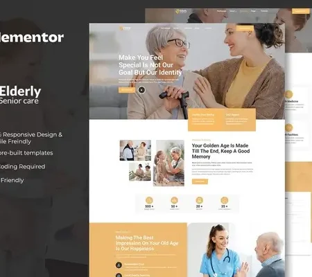 Elderly – Senior Care Services Elementor Template Kit