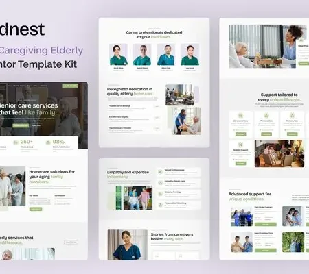 Eldnest – Home Caregiving Elderly Elementor Template Kit