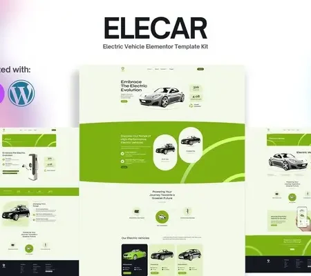 Elecar – Electric Vehicle Elementor Template Kit