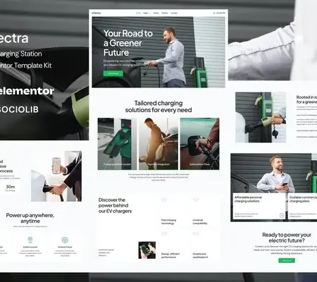 Electra – EV Charging Station Elementor Template Kit
