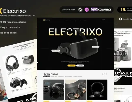 Electrixo – E-Commerce Electronics Store Elementor Template Kit