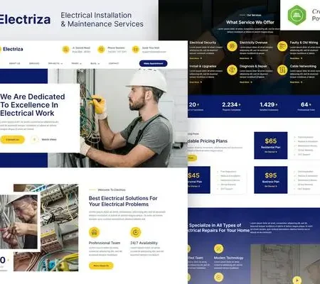 Electriza – Electrical Installation & Maintenance Services Elementor Template Kit
