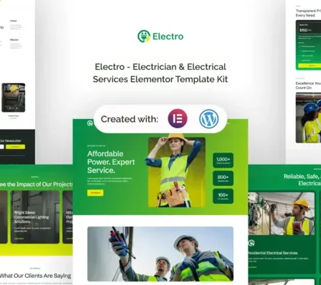 Electro – Electrician & Electrical Services Elementor Template Kit
