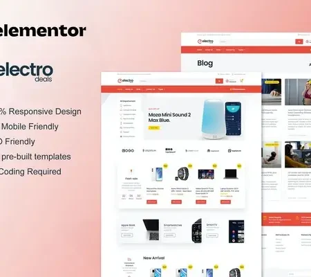 ElectroDeals – Woocommerce Electronic Store Elementor Template Kit