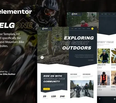 Elgone – Cycling & Mountain Bike Club Elementor Template Kit