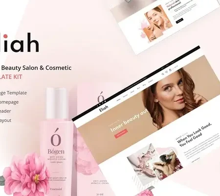 Eliah – Beauty Salon & Cosmetic Elementor Template Kit