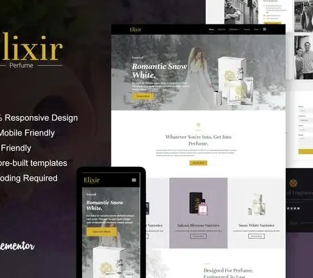 Elixir – Perfume Maker Elementor Template Kit
