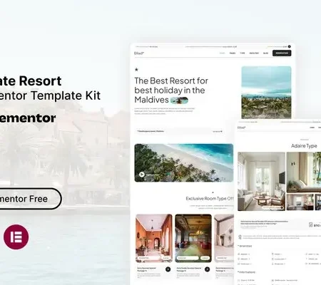 Elliad – Private Resort Elementor Template Kit