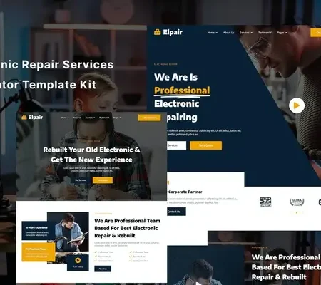 Elpair – Electronic Repair Services Elementor Template Kit