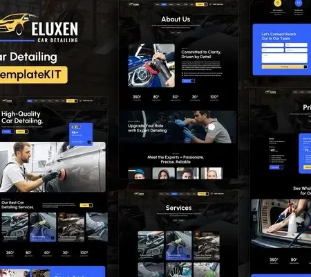 Eluxen – Car Detailing Services Elementor Template Kit