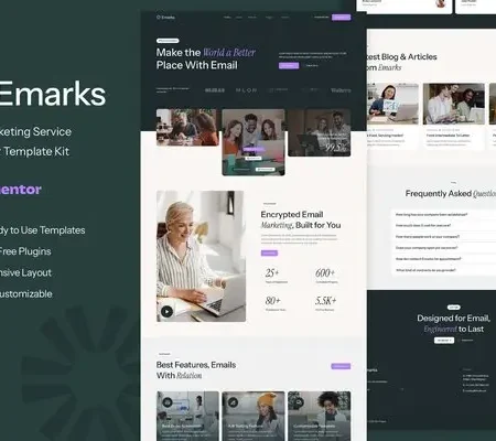 Emarks – Email Marketing Service Elementor Template Kit