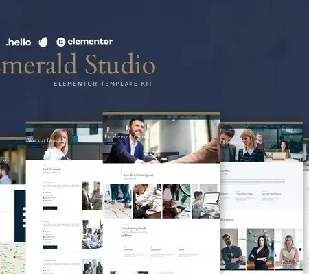 Emerald Studio – Digital Agency Elementor Template Kit