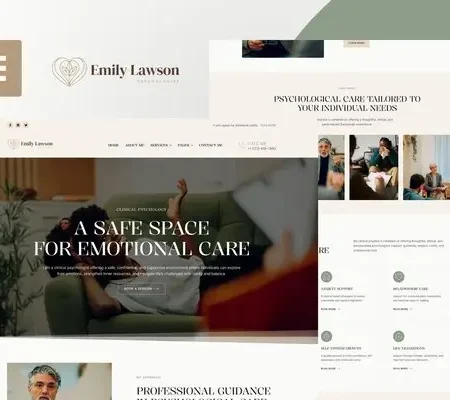 EmilyLawson – Psychologist & Counsellor Elementor Template Kit