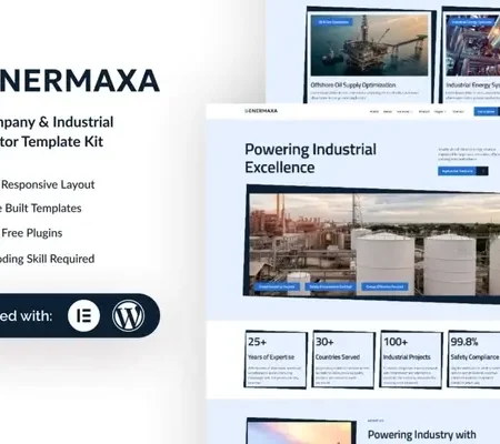 Enermaxa – Oil Company & Industrial Elementor Template Kit