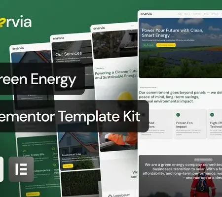 Enervia – Green Energy Elementor Template Kit
