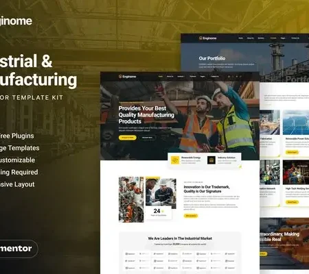 Enginome – Industrial & Manufacturing Elementor Template Kit