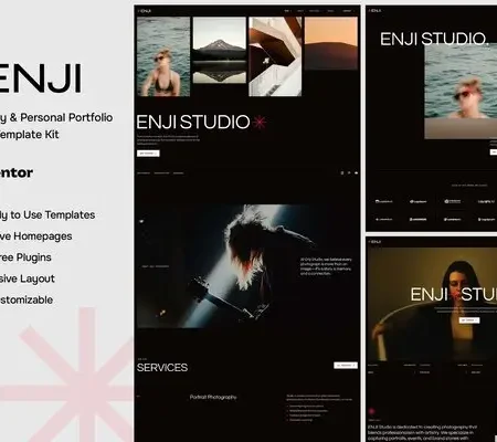 Enji – Photography & Personal Portfolio Elementor Template Kit